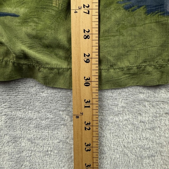 Tommy Bahama Shirt Mens Large Black Silk Hawaiian Floral Banana Button Up - Picture 9 of 10